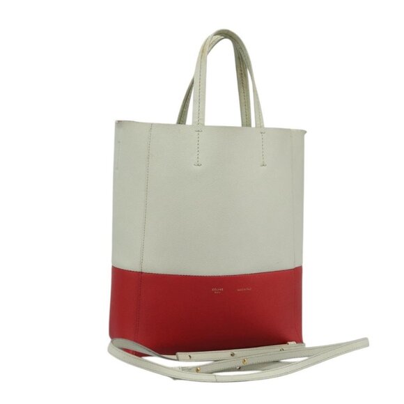 Celine Handbags - CELINE Tote Bag Leather 2way Red Auth ep7482